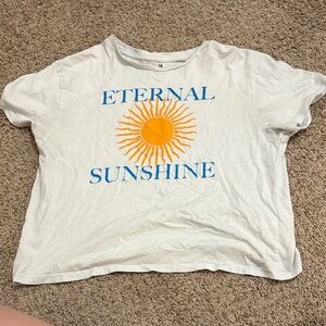 Francesca's Collections Eternal Sunshine Tee - White and Blue
